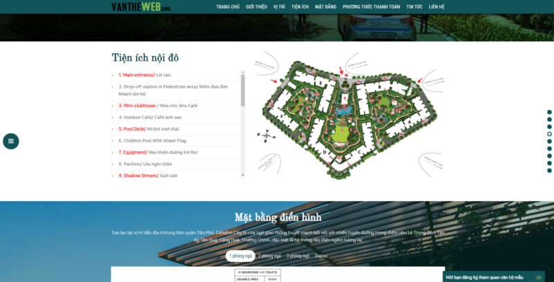 Mẫu Landing Page Bất Động Sản Đẹp, Chuyên Nghiệp tại Vua Web Digi #02
