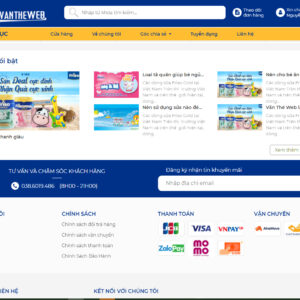 Mẫu Website Văn Thế Shop cao cấp