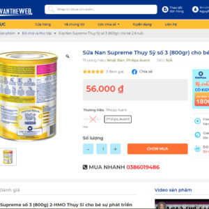 Mẫu Website Văn Thế Shop cao cấp